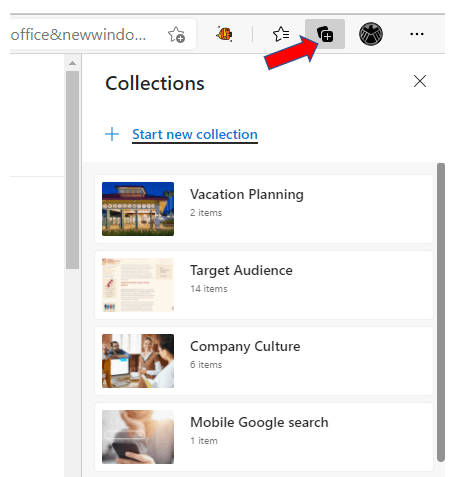 Windows 11 Features - Collections in Microsoft Edge