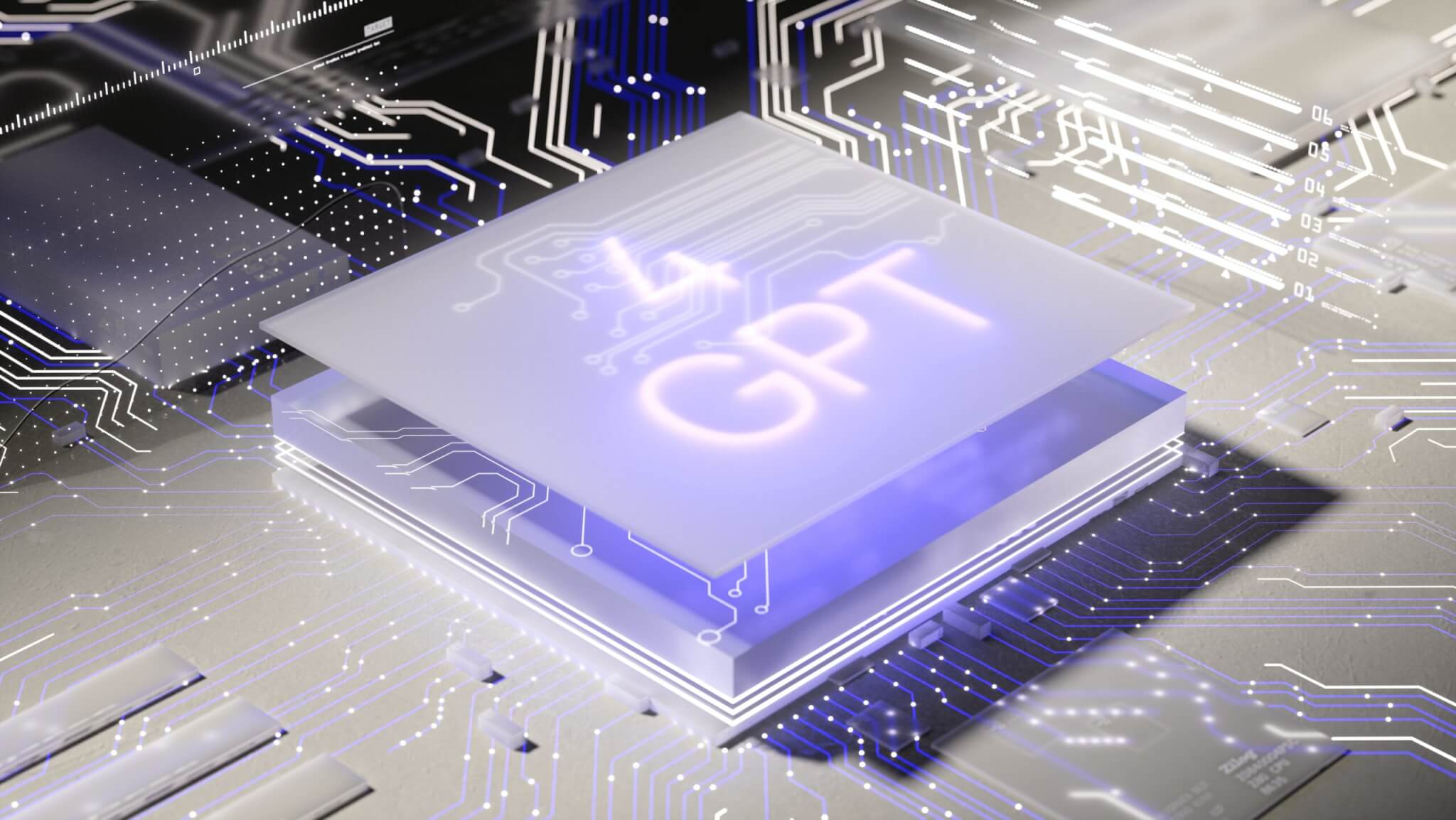 AI Integration, a computer chip with the word gpt printed on it