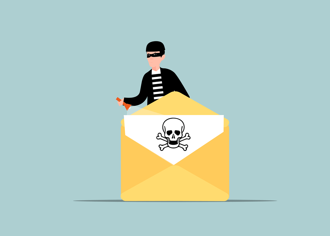 Free Mail Phishing vector and picture, Business Email Compromise